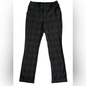 Nine West women’s bootcut pants size 6 black grey plaid